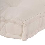 vidaXL Coussin de canapé sur palette Crème tissu