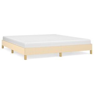 vidaXL Cadre de lit sans matelas crème 180x200 cm tissu
