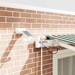 vidaXL Auvent Rétractable Vert et blanc 350 x 250 cm