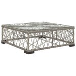 vidaXL Salon de jardin 8 Pièces avec coussins résine tressée gris