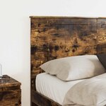 vidaXL Tête de lit Chêne fumé 140 cm Bois d'ingénierie