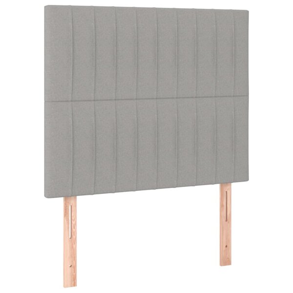 vidaXL Tête de lit Gris clair 80x5x118/128 cm Tissu