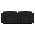 vidaXL Coussin de tête de lit Viana noir 120 cm similicuir