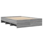 vidaXL Cadre de lit sonoma gris 120x190 cm bois d'ingénierie