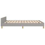 vidaXL Cadre de lit sans matelas gris clair 140x190 cm tissu