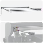Auvent rétractable automatique vidaXL noir 450x300 cm