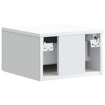 vidaXL Cabinet de chevet mural 2 pc Blanc 34 5 x 33 x 20 cm