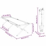 vidaXL Lit de camping pliant Noir Tissu Oxford