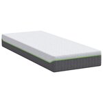 vidaXL Matelas Blanc  Gris 80 x 200 cm Mousse