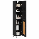 vidaXL Haut Armoire Chêne noir 69 5 x 34 x 180 cm Bois d'ingénierie