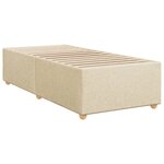 vidaXL Sommier à lattes de lit avec matelas Crème 90x200 cm Tissu