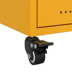 vidaXL Tables de chevet 2 Pièces jaune moutarde 36x39x43 5 cm acier