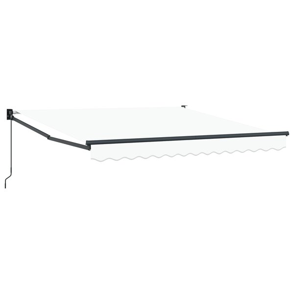 Auvent manuel rétractable vidaXL Blanc 350x250 cm