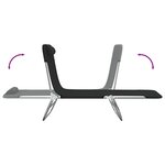 vidaXL Chaises longues pliables lot de 2 noir textilène et acier