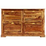 vidaXL Armoire à chaussures 140 x 35  x 90 cm Bois massif de Sesham