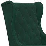 vidaXL Fauteuil Vert foncé Velours