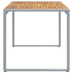vidaXL Table de jardin pour repas Gris 180 x 90 x 75 cm