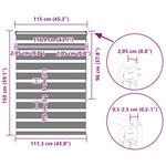 vidaXL Store zèbre blanc 115x150 cm largeur du tissu 110 9cm polyester