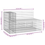 vidaXL Banc jardin design gabion 122x71x65 5 cm bois massif de douglas