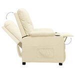 vidaXL Fauteuil Crème Similicuir