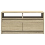 vidaXL Table basse avec lumières LED chêne sonoma bois d'ingénierie