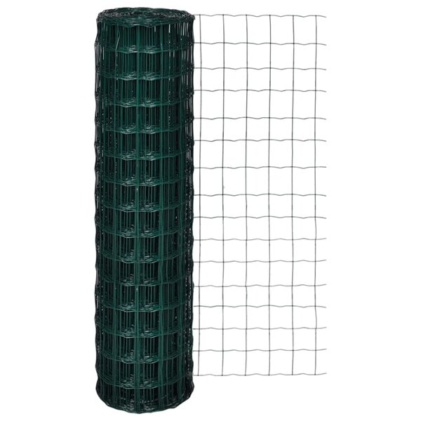 vidaXL Clôture euro Acier 10 x 1 5 m Vert