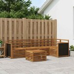 vidaXL Ensemble de canapés d'extérieur 5 pc Naturel