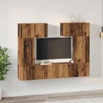 vidaXL Ensemble meuble TV 6 Pièces Bois ancien 80 x 30 x 30 cm