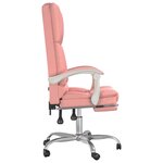 Fauteuil de massage inclinable de bureau informatique étude Rose similicuir rose 02_0025391