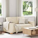 vidaXL Canapé 2 places en lin 120 cm