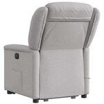 vidaXL Fauteuil inclinable de massage électrique gris nuage tissu