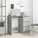vidaXL Bureau Gris béton 90x45x76 cm Bois d’ingénierie