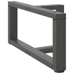 vidaXL Pieds de table basse en T  2 pièces  anthracite  60 x 25 x (30-31) cm  acier
