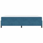vidaXL Cadre de lit Bleu foncé et blanc 140 x 190 cm Velours