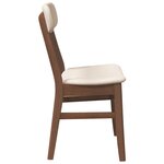 vidaXL Chaises à manger coussins 2 Pièces marron bois massif caoutchouc