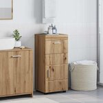 vidaXL Cabinet de salle de bain avec stockage TULUM chêne artisanal