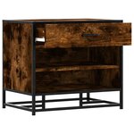 vidaXL Banc à chaussures chêne fumé bois d'ingénierie et métal