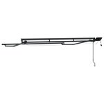 vidaXL Cadre de store manuel avec LEDs Anthracite 3 x 2 5 m Aluminium