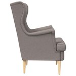 vidaXL fauteuil Taupe tissu