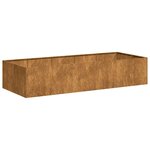 vidaXL Jardinière rouillé 200x80x40 cm acier inoxydable