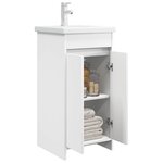 vidaXL Meuble de salle de bain avec évier Blanc 42 x 40 x 84 5 cm