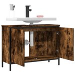 vidaXL Armoire lavabo de salle de bain chêne fumé 80x30x60 cm