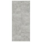 vidaXL Garde-robe Gris béton 80x52x180 cm Aggloméré