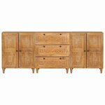 vidaXL Buffet 3 Pièces Marron 60 x 33 x 75 cm bois de manguier massif