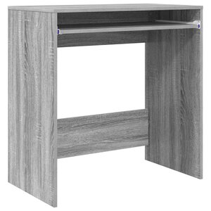 vidaXL Bureau avec étagère Gris 77 5 x 43 x 79 cm Bois d'ingénierie
