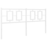 vidaXL Tête de lit métal blanc 150 cm