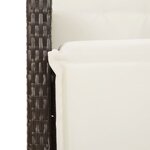 vidaXL Ensemble à manger de jardin 5 Pièces et coussins marron poly rotin