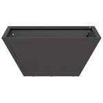 vidaXL Jardinière noire en métal 35x35x15 cm  en acier.