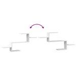 vidaXL Étagère murale blanc 104x15x49 cm bois d'ingénierie