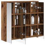 vidaXL Armoire Miroir de Salle de Bain Bois ancien 63 5 x 16 x 62 5 cm